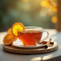 A soothing cup of tea, infused with citrus and spices