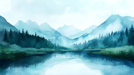 Fototapeta premium lake in the mountains