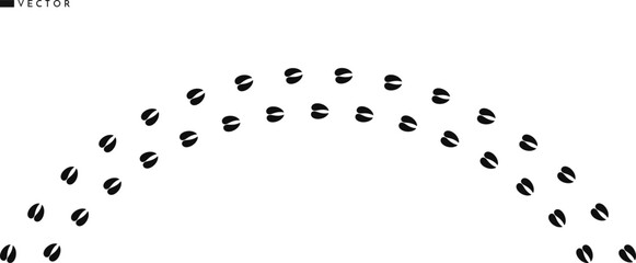 Cow footprint vector. Farm animal track  © Aleksei_7799