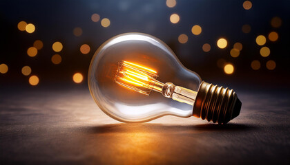 illuminated light bulb