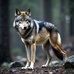 Fototapeta premium A majestic, wild animal with a sharp mind and powerful physique