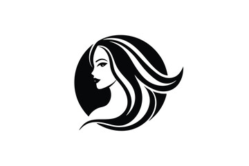 Elegant Abstract Logo Vector Template for Women's Salons