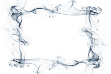 Smoke Frame, Isolated on Transparent Background. PNG
