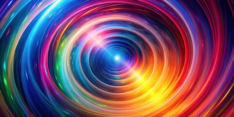 A swirling vortex of colors creating a hypnotic abstract pattern with a bright light source at its center