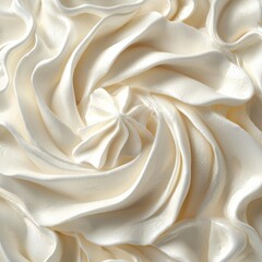 Obraz premium Creamy swirls of whipped frosting, a decadent texture and delightful treat. Perfect for food blogs, recipe websites, and dessert menus.