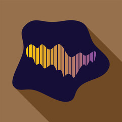 Vibrant soundwave symbolizing digital audio editing, music production, and sound design