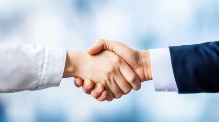 Obraz premium Professional Handshake Symbolizing Agreement and Partnership Success