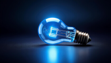 illuminated light bulb neon effect