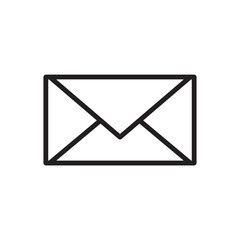 Message envelope line art icon for apps and websites
