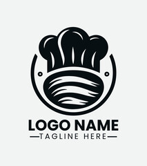 Bakery Beret Logo Design, Chef Hat Bakery Logo, French Bakery, Gourmet Bakery, Baking Logo