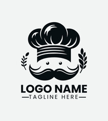 Bakery Beret Logo Design, Chef Hat Bakery Logo, French Bakery, Gourmet Bakery, Baking Logo