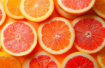 vitamins in fruits, Orange slices, background
