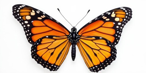 Obraz premium A beautiful orange and black butterfly with white spots