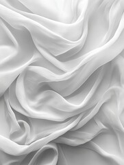 Obraz premium White fabric drapes creating flowing waves, potential background use