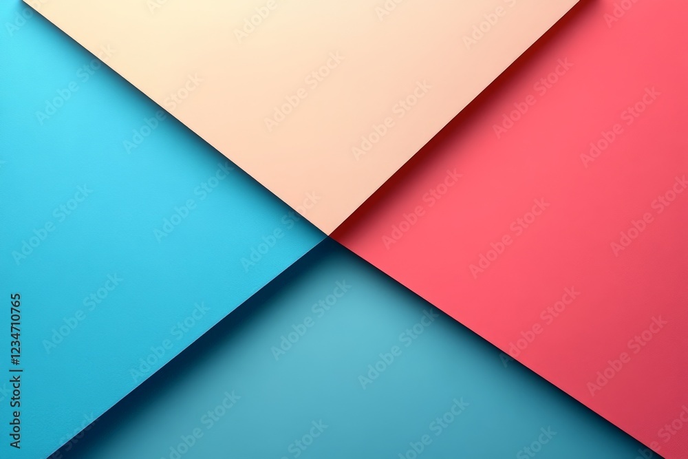 Fototapete colorful triangular shapes create a harmonious geometric pattern on a flat surface in a minimalist c