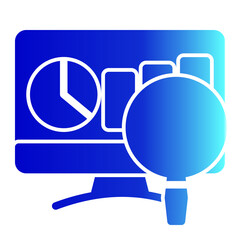 Market Research Icon Solid Gradient