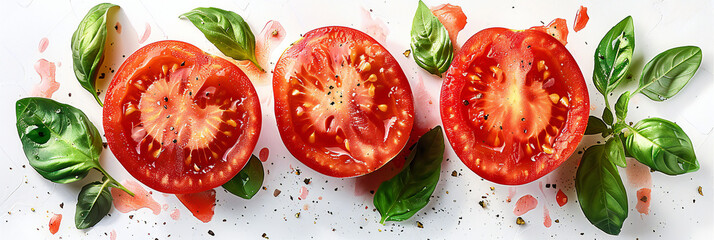 Tomatoes Floating in Mid-Air