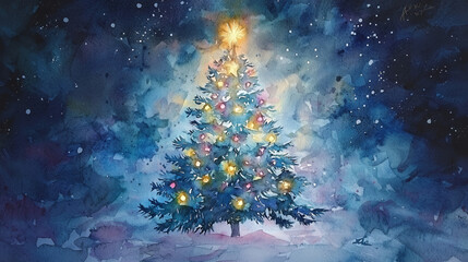 christmas tree with lights