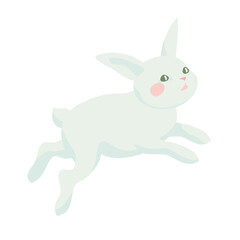cute white rabbit easter bunny 