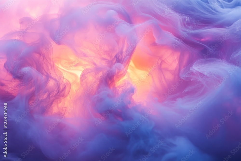 Poster colorful hues blend together in a swirling display of abstract art during twilight in a serene envir