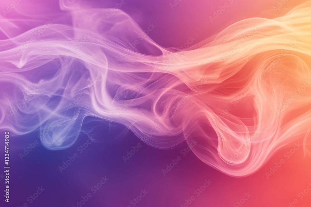 Aufkleber swirling colored smoke creates an ethereal abstract background suitable for artistic designs and cre
