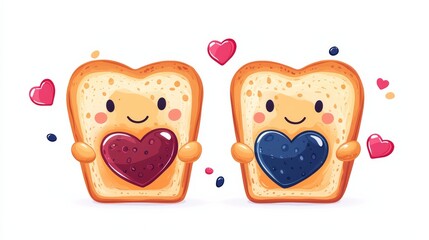 Cheerful kitchen counter a love story in peanut butter and jelly