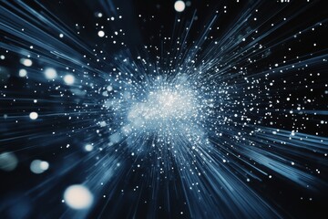 Radiant particles, dazzling sparks, and luminous stars produce a captivating glow. Motion lines enhance the scene. Celebrate with enchanting illumination and sparkling magical dust