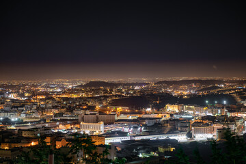 Abha City at Night A Stunning Skyline of Lights