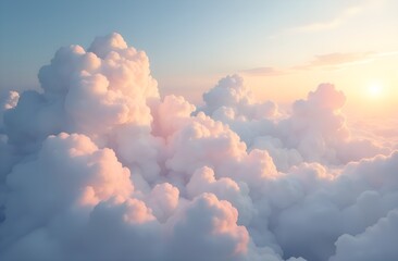 Clouds in the blue sky.