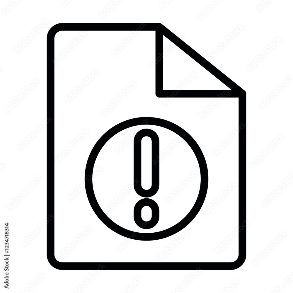 Poster file alert vector icon