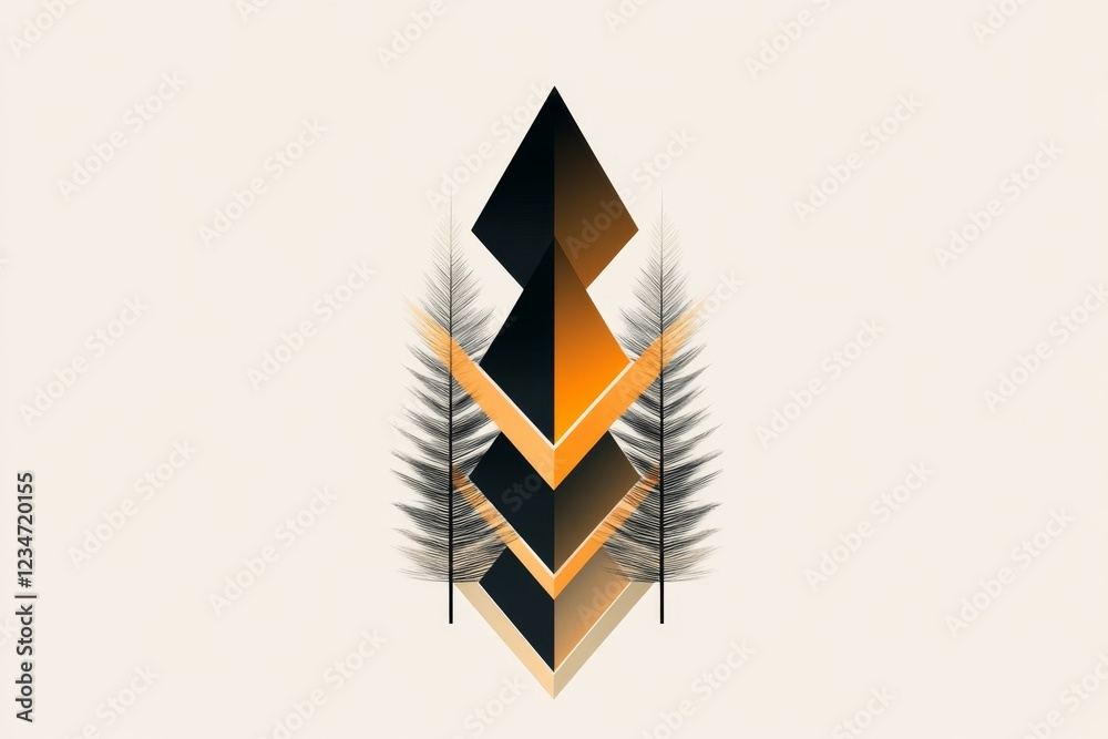 Poster a clean geometric design of an upward arrow symbolizing significant growth, with sleek, sharp lines 