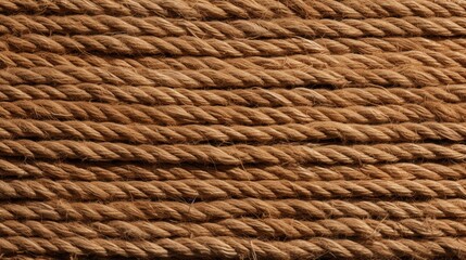 Detailed Close-up of Natural Rope Texture Showcasing Twisted Fibers and Intricate Patterns for Creative Design Applications