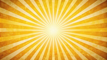 Abstract Sunburst Background with Golden Hues and a Vintage Texture