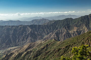 Obraz premium Breathtaking Mountain Landscape of Abha, Saudi Arabia