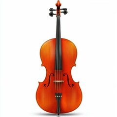 Fototapeta premium Cello Isolated on White Background