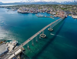 Fototapete Bridge of city Tromso, Norway © Andrei Armiagov