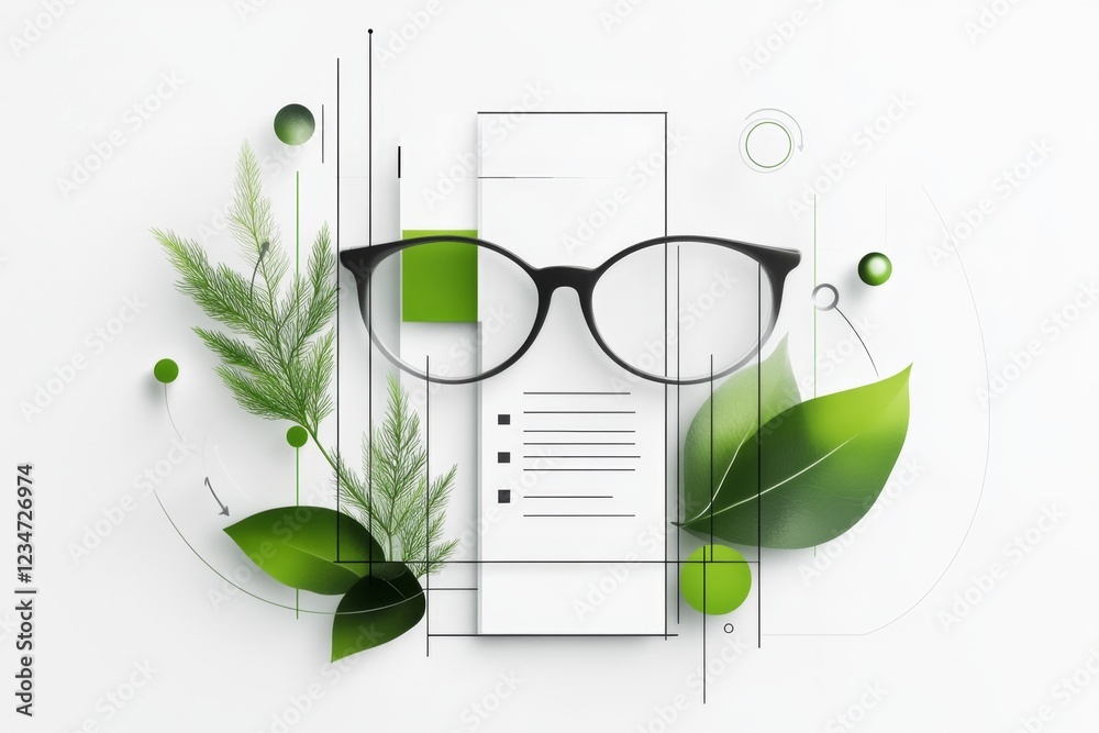 Poster A flat vector design of a checklist with every box ticked, representing sufficient completion, drawn in bold lines and bright green accents