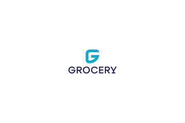 Obraz premium Letter G creative minimalistic grocery logo 