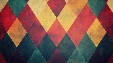 Fototapeta premium Colorful geometric diamond pattern background texture design