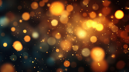 Obraz premium Luxurious bokeh abstract background with warm golden tones and soft lights