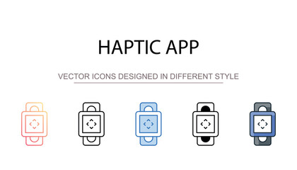 Haptic App icon design with white background stock illustration