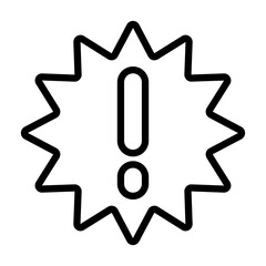 alert octagram vector icon

