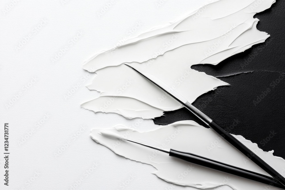 Poster A minimalist depiction of a scalpel with a single precise line cutting through a bold shape, symbolizing expertise and precision