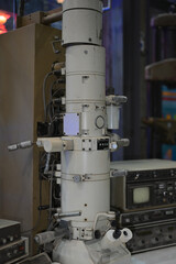 close up of a vintage Spectrum Analyzer panel