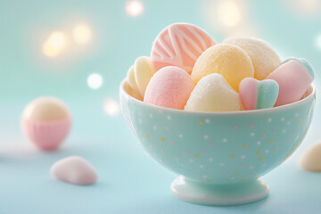 P A soft and pastel image of pastel-colored i