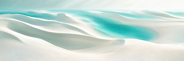 Obraz premium A beautiful blue ocean with white sand