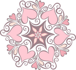 Cute romantic pattern