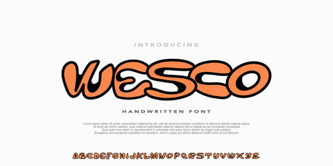 Original Groovy Style Font,Funky Vibes Retro Vintage Display bold Font alphabet,Handwritten Artwork.Vector Illustration