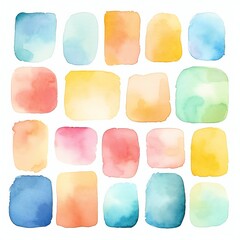 Colorful watercolor splash on white background