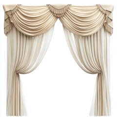Curtain Isolated on White Background